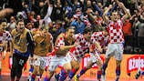 Хорваты празднуют выход в полуфинал домашнего чемпионата Европы