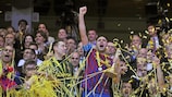 Javi Rodríguez, who lifted the UEFA Futsal Cup in April, bowed out from Barcelona with a league title