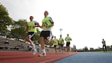 The referees' fitness test in Nyon