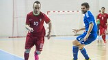 Portugal's star man Ricardinho in qualifying action against Greece