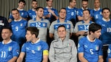 Gabriel Lima y sus compañeros de la selección de Italia