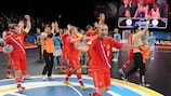 Eder Lima leads Russia's post semi-final celebrations