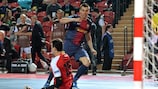 Sergio Lozano scores in the 2013 third-place play-off defeat of Iberia Star Tbilisi