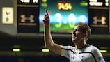 Harry Kane celebrates en route to a hat-trick against Asteras