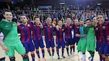 O Barcelona continua no bom caminho para defender com êxito a Taça UEFA Futsal