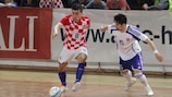 Dario Marinović on the ball during Croatia's 3-2 victory against Slovakia