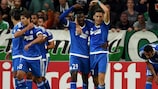 Lucas Ocampos (2nd R) after giving Marseille a 2-0 lead