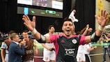 Higuita celebrates winning the 2015 UEFA Futsal Cup
