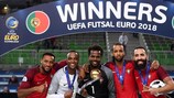 Portugal are the current holders of the UEFA Futsal EURO trophy