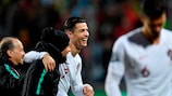 Cristiano Ronaldo celebrates finding the net to help Portugal seal their place at UEFA EURO 2020