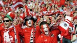 Die österreichischen Fans, hier bei der EURO, hätten sicher auch an ihrer U19 Freude gehabt