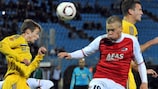 Pavel Nekhaychik (FC BATE Borisov) e Kolbeinn Sigthorsson (AZ Alkmaar)