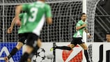 Rafael Bastos celebra un gol ante el Braga