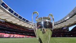 Le trophée de l'UEFA Champions League, avant la finale entre Tottenham et Liverpool.