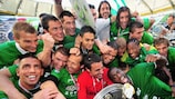 Los jugadores del Wolfsburgo celebraron el título de liga