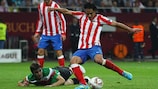 Falcao scores his and Atlético's second goal of the final