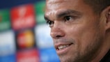 Pepe at Monday's press conference in Turin