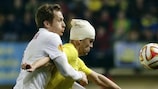 Denis Cheryshev (right) was on target for Villarreal in the first leg