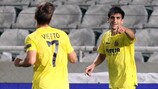 Luciano Vietto congratulates Gerard Moreno after Villarreal's opening goal
