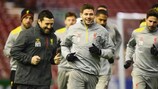 Steven Gerrard is at the centre of the Liverpool training session at Anfield