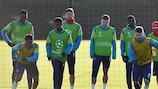 Arsenal trained at home before travelling to Istanbul