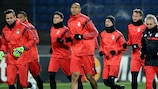 Benfica training in St Petersburg