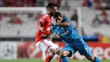 Andreas Samaris (l) and Hulk tussle during the matchday one fixture