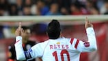 José Antonio Reyes (Sevilla FC) logró el 2-1 tras una jugada de billar