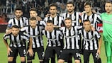 PAOK line up ahead of their 6-1 win against Dinamo Minsk