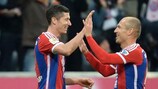 Bayern's Robert Lewandowski and Arjen Robben will be hoping to buck the matchday one trend in Moscow