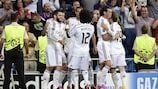 O Real Madrid festeja o seu primeiro golo
