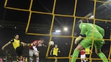 Aaron Ramsey scores Arsenal FC's winner against Borussia Dortmund last season