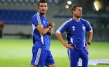 Serhiy Rebrov (right) enjoyed numerous European campaigns as a player with Dynamo