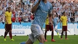 Markus Rosenberg celebrates a goal for Malmö