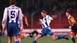 Mika Lehkosuo in action in HJK Helsinki's first UEFA Champions League group stage game