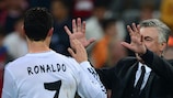 Cristiano Ronaldo and Carlo Ancelotti rejoice after another Madrid victory