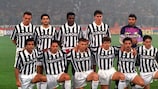 Juventus line up ahead of the second leg of the 1992/93 UEFA Cup final