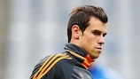 Gareth Bale, en el entrenamiento de este lunes