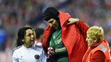 Petr Čech saiu em visíveis dificuldades do campo em Madrid
