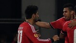 Benfica feiert den 1:0-Siegtreffer bei AZ