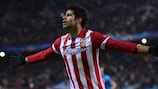 Diego Costa feiert den zweiten Treffer für Atlético