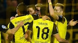 Dortmund fête le but de Robert Lewandowski à la 19e minute