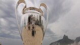 The UEFA Champions League trophy in Rio de Janeiro