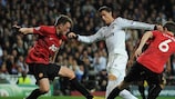United's Jonny Evans and Phil Jones take on Old Trafford old boy Cristiano Ronaldo