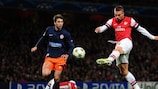 Lukas Podolski machte Arsenals zweites Tor gegen Montpellier