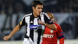 Stefan Šćepović's (left) Partizan are looking for a first group stage win this season