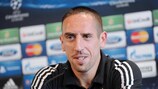 Franck Ribéry speaks to the press ahead of Bayern's match against LOSC Lille