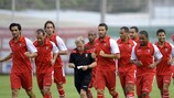 Braga in training on the eve of their Group H opener