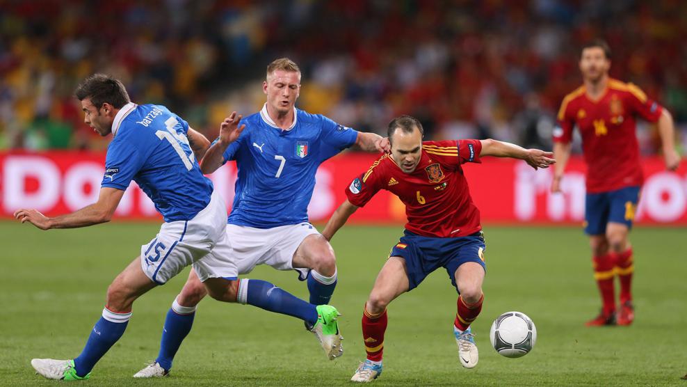 Italy Italien # Match 31 Menükarte blue Finale UEFA Euro 2012 Spain Spanien 