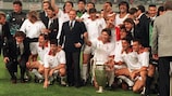 Milan celebrate their victory in the 1989/90 European Cup final